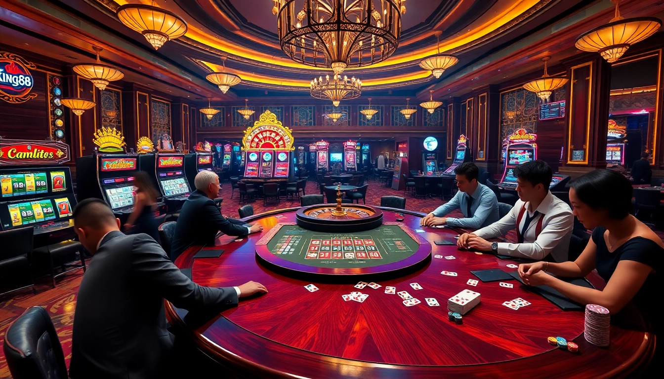 Experience the thrill of King88 with dynamic casino gaming featuring roulette, poker tables, and slots.